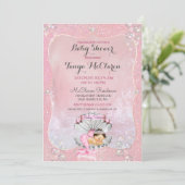 Slaapende Baby Zeemroze schelpdieren Kaart (Staand voorkant)