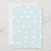 Slaapende babyjongen op de maan Baby shower Invita Kaart (Achterkant)