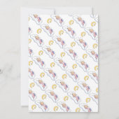 Slaapende babymeisje douche elegante roze typograf kaart (Achterkant)