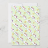 Slaapende babymeisjes douchen bleek groene typogra kaart (Achterkant)