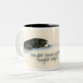 Slaapende Berners Tweekleurige Koffiemok (Voorkant links)