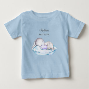Slaapende Bunny baby's eerste paasse Baby T-shirt