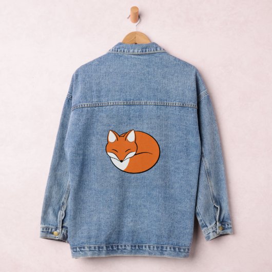 Slaapende Cartoon Fox Denim Jacket (Hangar)
