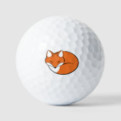 Slaapende Cartoon Fox Golfballen (Voorkant)