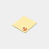 Slaapende Cartoon Fox op geel Post-it® Notes (Schuin)