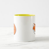 Slaapende Cartoon Fox Tweekleurige Koffiemok (Center)