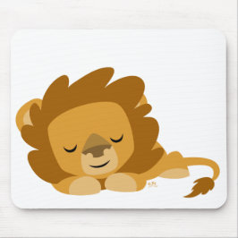 Slaapende Cartoon Lion mousepad Muismat