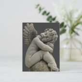 Slaapende Cherub Angel Sculpture Post Card. Briefkaart (Staand voorkant)