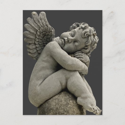 Slaapende Cherub Angel Sculpture Post Card. Briefkaart (Voorkant)