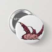 Slaapende Dragonette (rode) Buttonnen Ronde Button 5,7 Cm (Voorkant /achterkant)