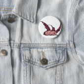 Slaapende Dragonette (rode) Buttonnen Ronde Button 5,7 Cm (In situ)