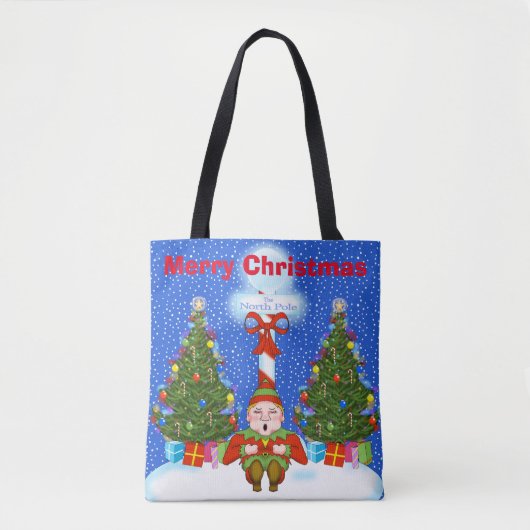 Slaapende Elf-kerstCanvas tas (Voorkant)