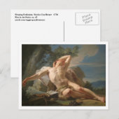 Slaapende Endymion door Nicolas Brenet Briefkaart (Voorkant / Achterkant)