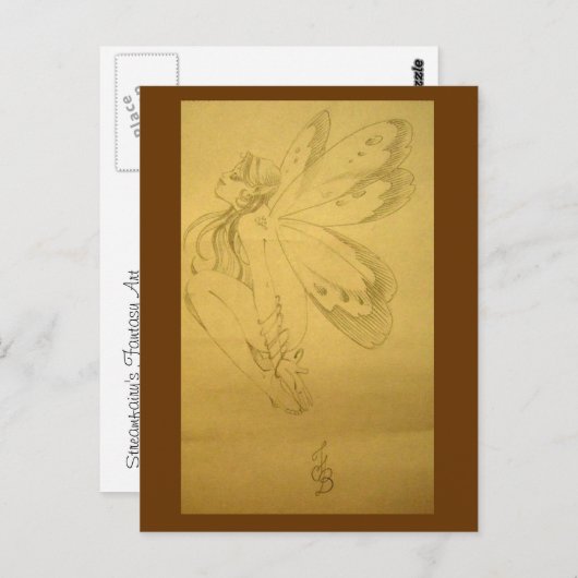 Slaapende fee briefkaart (Voorkant / Achterkant)