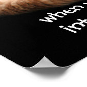 Slaapende Ginger Cat Funny Wake' Quote Poster (Hoek)