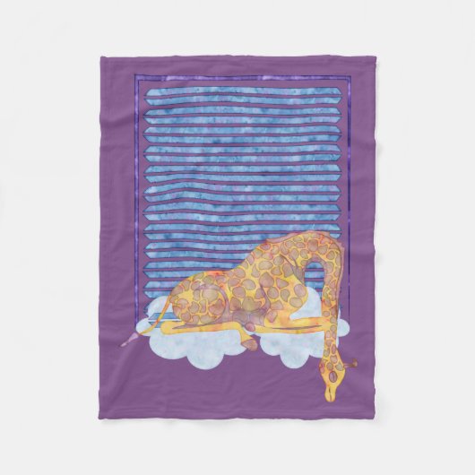 Slaapende Giraffe Baby Blanket Fleece Deken (Voorkant)