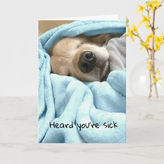 Slaapende gulden klokkenluider in Blue Blanket Kaart (Gele Bloem)