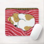Slaapende Jack Russell Puppy Dog Art Muismat (Met muis)