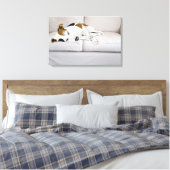 Slaapende Jack Russell Terrier Canvas Afdruk (Insitu (Slaapkamer))