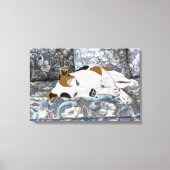 Slaapende Jack Russell Terrier Canvas Afdruk (Voorkant)