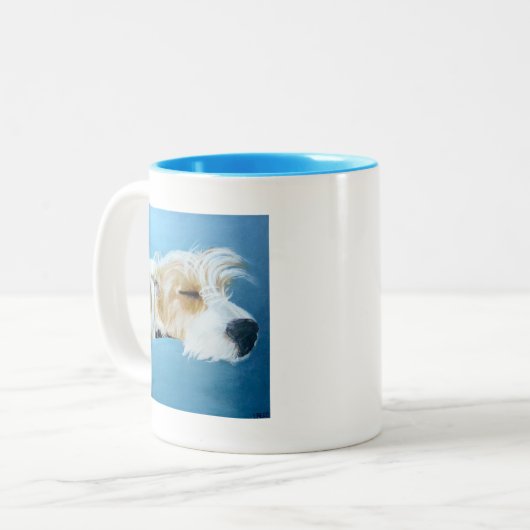 Slaapende Jack Russell Terrier Dog Art Mok (Voorkant links)