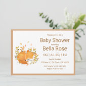 Slaapende Kaarten voor Baby shower met schub (Staand voorkant)