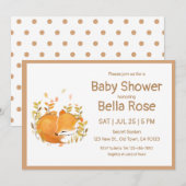 Slaapende Kaarten voor Baby shower met schub (Voorkant / Achterkant)