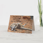 Slaapende Kangaroo Birthday Kaart (Voorkant)