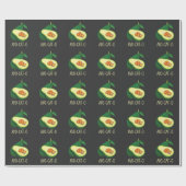 Slaapende kat Avocado Cute Vegetable Animal Pun Cadeaupapier (Vlak)