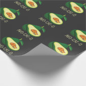 Slaapende kat Avocado Cute Vegetable Animal Pun Cadeaupapier (Hoek)