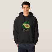 Slaapende kat Avocado Cute Vegetable Animal Pun Hoodie (Voorkant volledig)