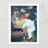 Slaapende kat en kind, Jessie Willcox Smith Briefkaart (Voorkant)
