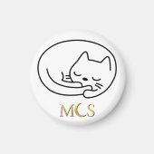 Slaapende kat Felix Calypso's hartmagneet Magneet (Voorkant)