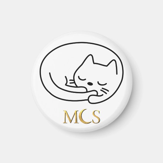 Slaapende kat Felix Calypso's hartmagneet Magneet (Voorkant)