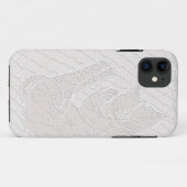 Slaapende kat kant Doily (haat) on phone case (Achterkant (horizontaal))