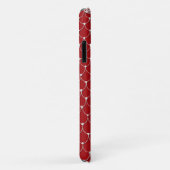 Slaapende kat Lace Doily (crimson) op telefoondoos Case-Mate iPhone Case (Achterkant/rechts)