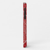 Slaapende kat Lace Doily (crimson) op telefoondoos Case-Mate iPhone Case (Achterkant/links)