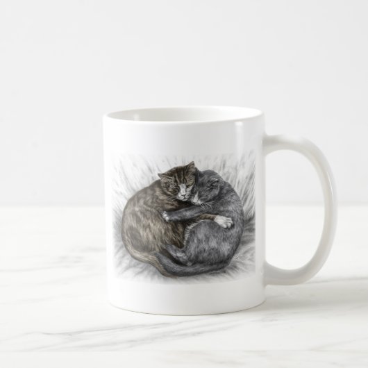 Slaapende katten koffiemok (Rechts)