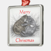 Slaapende katten metalen ornament (Links)