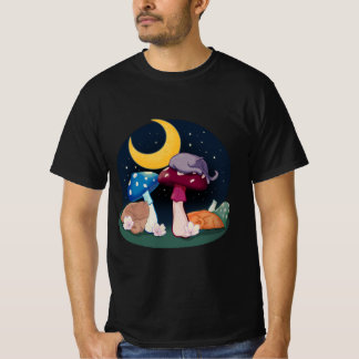 Slaapende Katten op een cluster van paddenstoelen T-shirt
