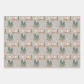 Slaapende kerstbomen uit de kerstklei inpakpapier vel (Voorkant 3)