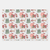 Slaapende kerstbomen uit de kerstklei inpakpapier vel (Voorkant 2)