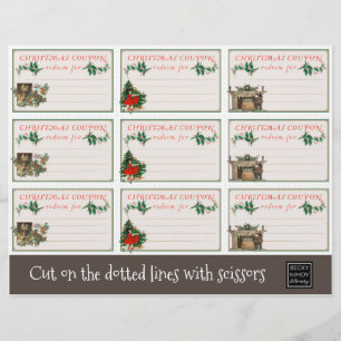 Slaapende kerstcoupons flyer