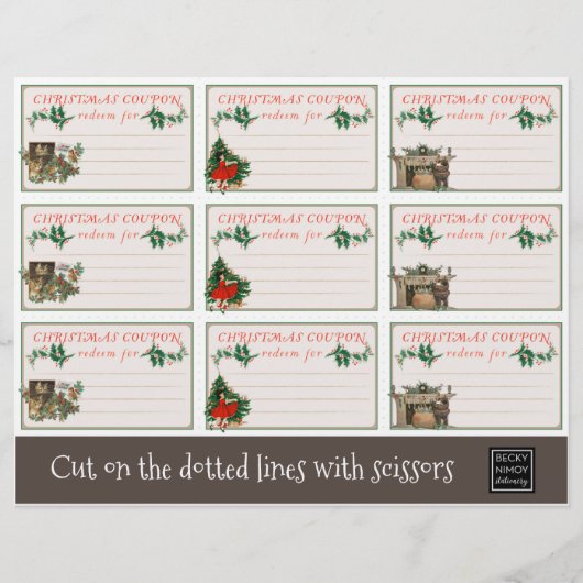 Slaapende kerstcoupons flyer (Voorkant)