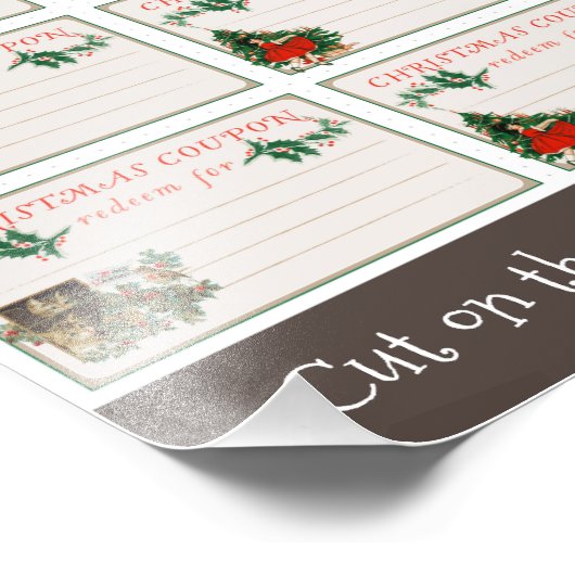 Slaapende kerstcoupons foto afdruk (Hoek)