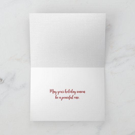 Slaapende kerstrector kaart (Binnen)