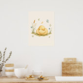 Slaapende Kleine Eend Kinderkamer Poster (Keuken)