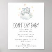 Slaapende kleine olifant jongen zeg niet dat Baby  Poster (Voorkant)