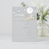 Slaapende Koala Baby shower Game Laten we Mingle! Kaart (Staand voorkant)