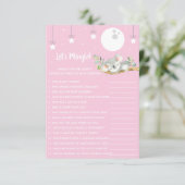 Slaapende Koala Baby shower Game Laten we Mingle!  Kaart (Staand voorkant)